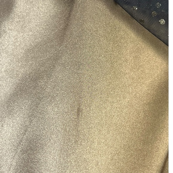 Masquerade Mini Dress‎ 7/8 Taupe Gold Glitter Sleeveless Shimmering Embellished - Picture 9 of 15